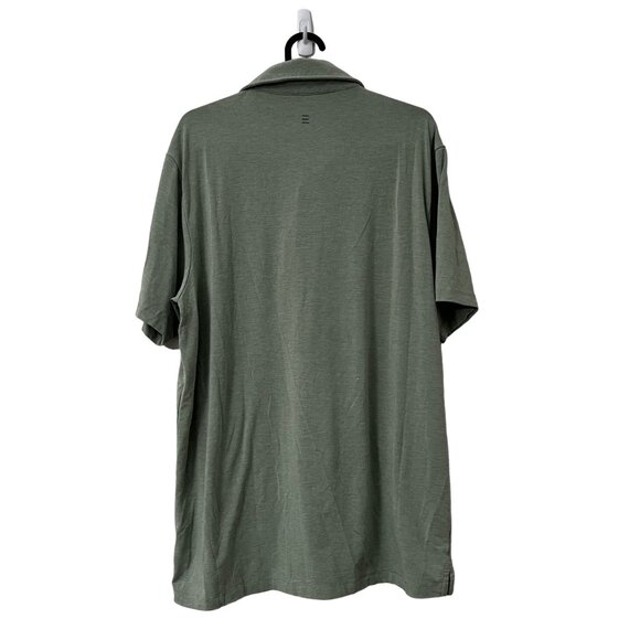 Free Fly Sage Green Performance Bamboo Short Sleeve Polo Shirt Mens Medium - Picture 3 of 5